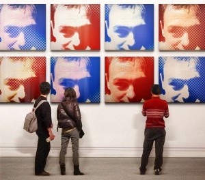 My portait with a Warhol effect, and placed in a museum